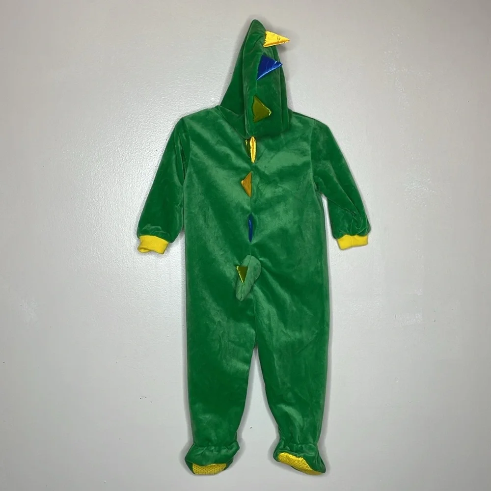 DREAM PLAY IMAGINE Dinosaur Halloween Costume Green & Blue One Piece Zip 12M